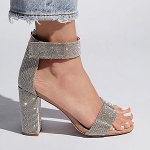Jeffrey Campbell Lindsay Nude Embellished Sandals